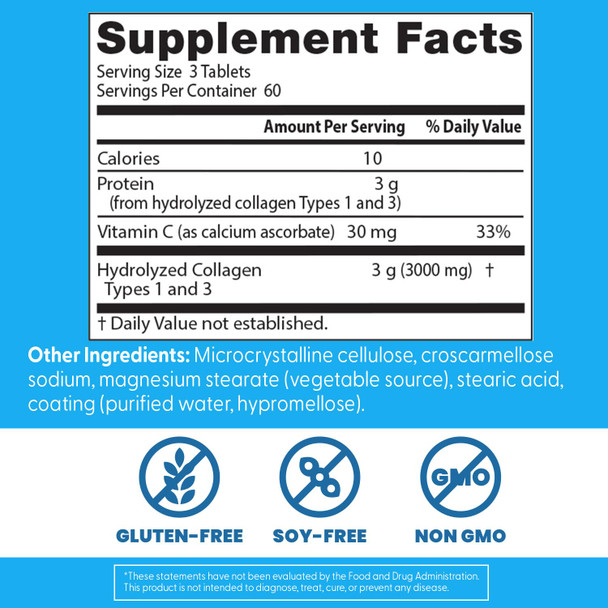 Doctor's Best Collagen Types 1 & 3 3000 mg 180 Tablets