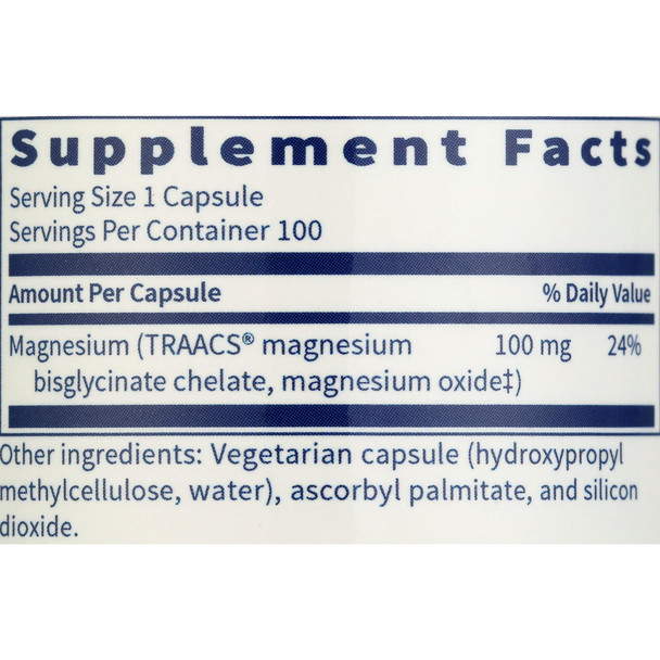 Klaire Labs- Magnesium Glycinate Complex 100 Vegcaps