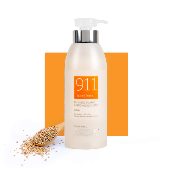 911 Quinoa Shampoo for Dry, Lifeless, and Damaged Hair 16.9 fl oz Biotop Professional