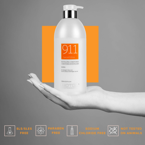 911 Quinoa Serum Spray, Leave-In Moisturizing Spray for Dry, Lifeless, and Damaged Hair 8.5 fl oz Biotop Professional