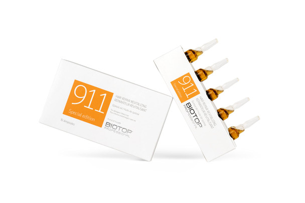 911 Quinoa Hair Repair Ampoules 11ml/0.37oz - Biotop Professional