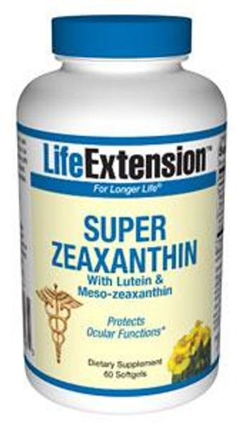 Life Extension Super Zeaxanthin with Lutein, Meso-Zeaxanthin and C3G 60 Softgels