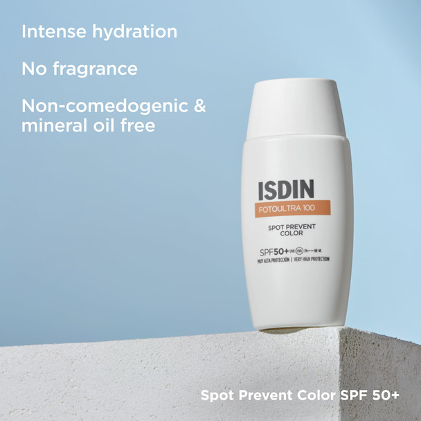 ISDIN Fotoultra Spot Prevent Color SPF 50+ Facial Sunscreen with Daily Use Color that Helps Prevent Sun Spots 50 ml
