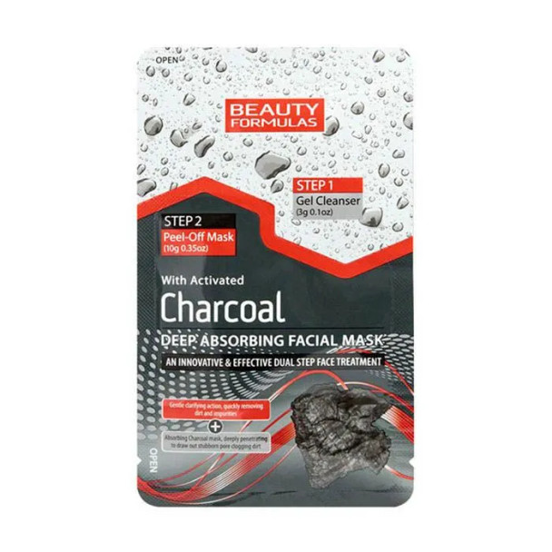 Beauty Formulas Charcoal Dual Step Facial Mask 3 g + 10 g