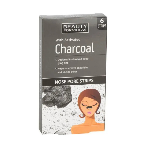 Beauty Formulas Charcoal Nose Pore Strips 6's