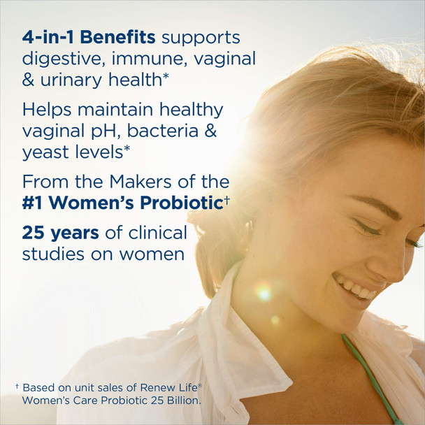 Renew Life Womens Probiotic  Ultimate Flora Probiotic Womens Care Shelf Stable Probiotic Supplement  50 Billion  30 Vegetable Capsules Packaging May Vary