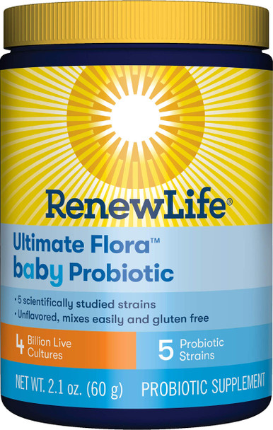 ReNew Life  FloraBABY Advanced Infant  Toddler Probiotic  60 Grams