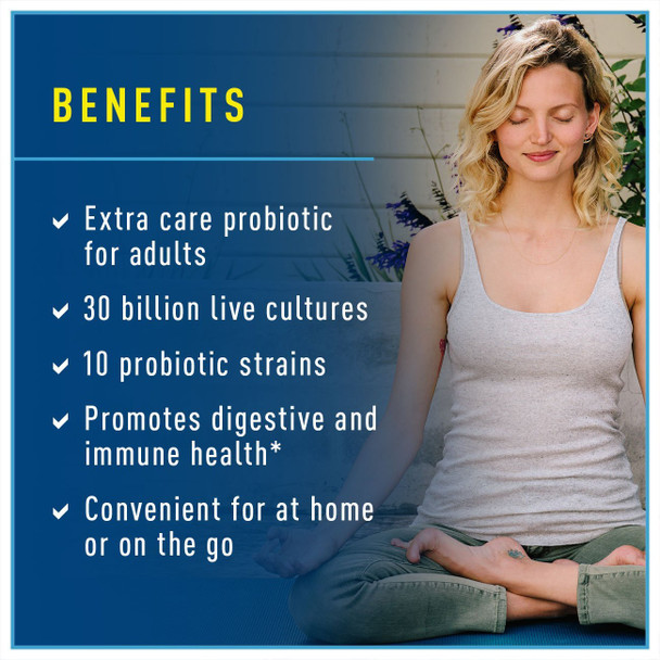 ReLife Adult Probiotic  Ultimate Flora Probiotic Extra Care Go Pack Shelf Stable Probiotic Supplement  30 billion  30 Vegetable Capsules Packaging May Vary