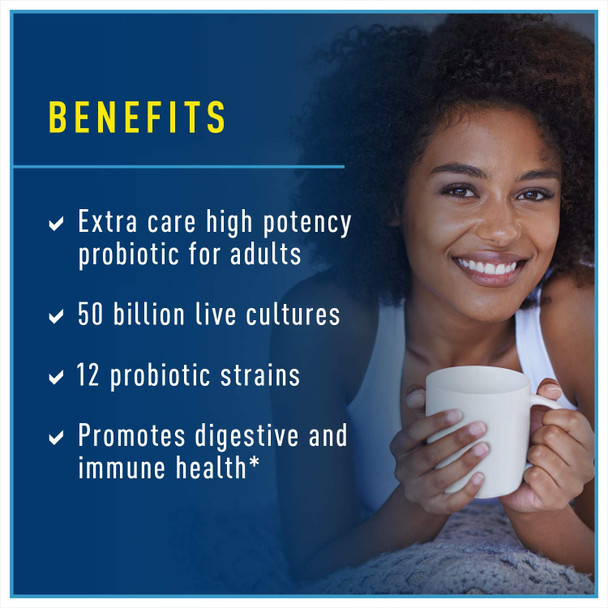 Renew Life Extra Care Probiotic  Ultimate Flora Extra Care Shelf Stable Probiotic Supplement  Gluten Dairy  Soy Free  50 Billion Cfu  60 Vegetarian Capsules 120 Count