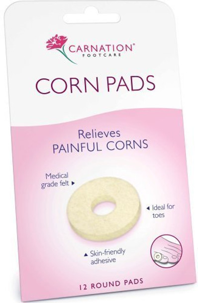 THREE PACKS of Carnation Round Felt Corn Pads 12