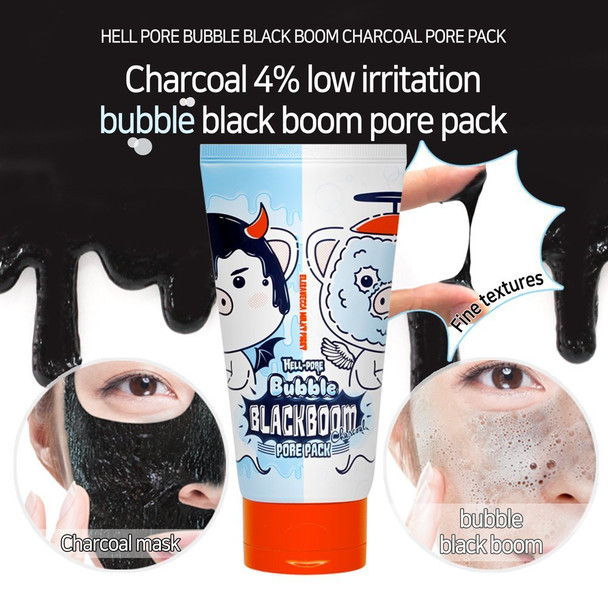 Elizavecca Milky Piggy Hell Pore Bubble Blackboom Charcoal Cleansing and Remove Sebum Pore Pack