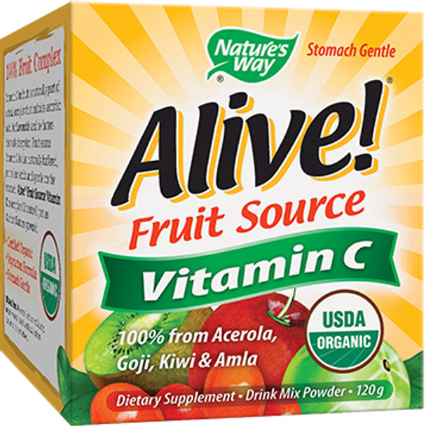 Natures Way Alive Organic Vitamin C Powder 120 gms