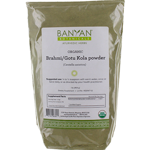 Banyan Botanicals Brahmi/Gotu Kola Leaf Pwdr Organic 1 lb