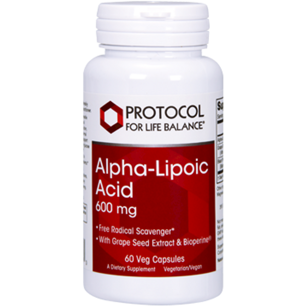 Protocol For Life Balance AlphaLipoic Acid 600 mg 60 vcaps