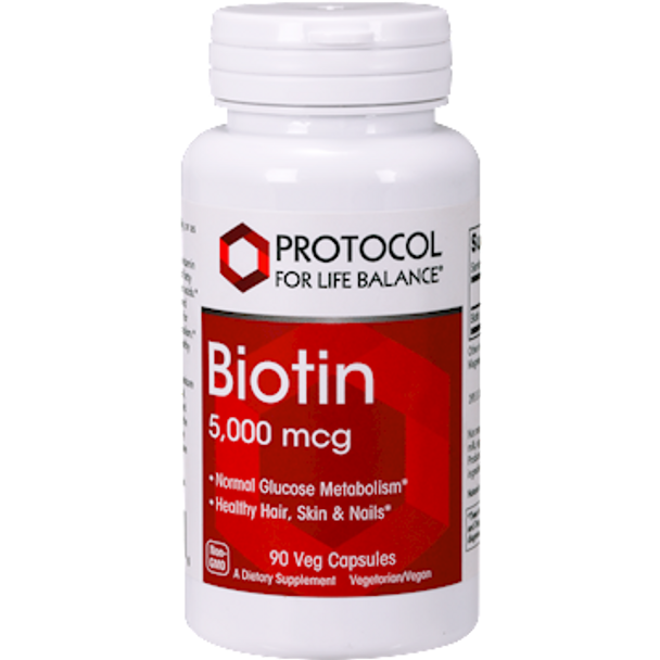 Protocol For Life Balance Biotin 5000 mcg  90 vegetarian capsules