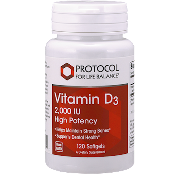 Protocol For Life Balance Vitamin D3 2000 IU 120 softgels