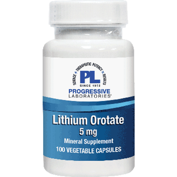 Progressive Labs Lithium Orotate 5mg 100 vegcaps