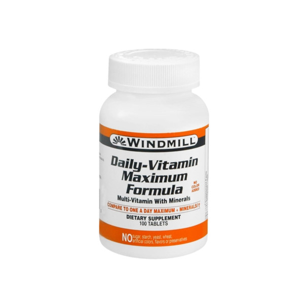 Windmill Daily Vitamin Tablets Maximum Formula 100 Tablets