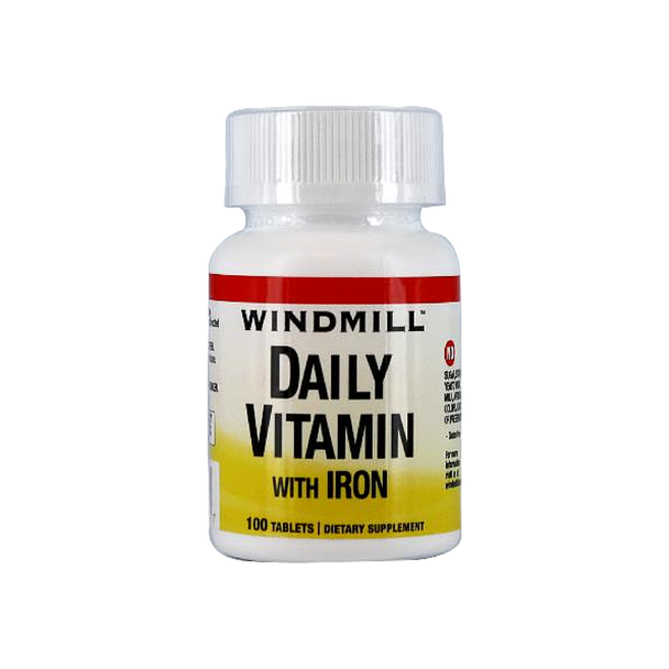 Windmill Daily Vitamin Tablets With Iron 100 Tablets