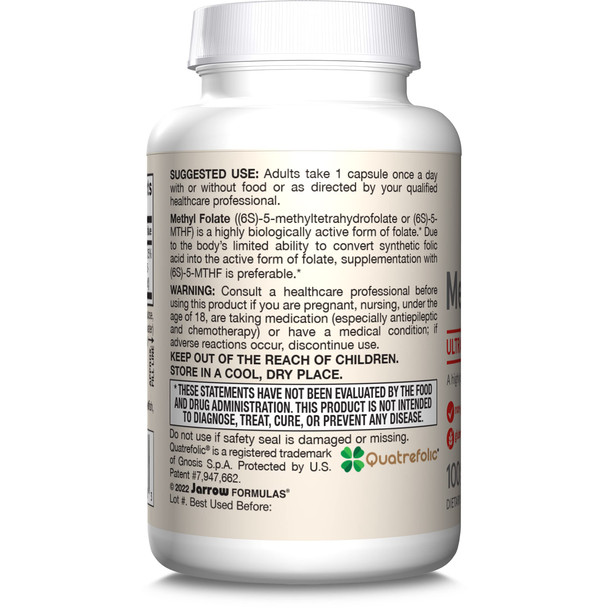 Jarrow Formulas Methyl Folate 1000 mcg 100 caps