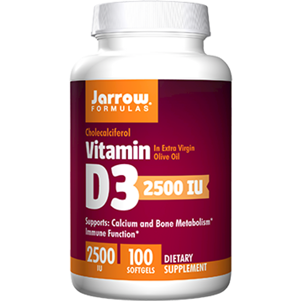 Jarrow Formulas Vitamin D3 2500 IU 100 softgels