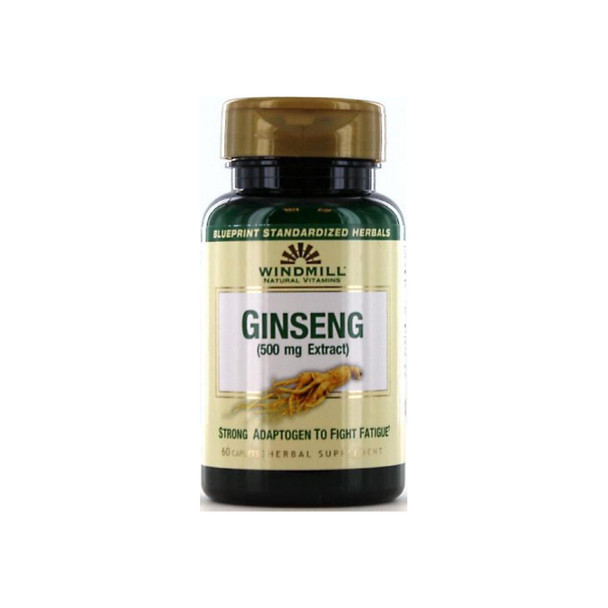 Windmill Ginseng 500 mg Extract Caplets 60 ea