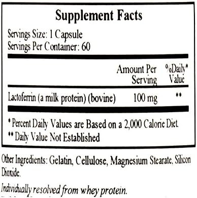 Ecological Formulas Lactoferrin 100 Mg 60 Caps