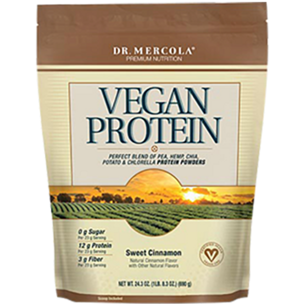 Dr. Mercola Vegan Protein Sweet Cinnamon 24.3 oz