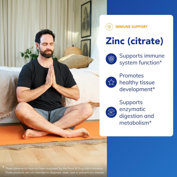 Pure Encapsulations - Zinc (Citrate) - Highly Bioavailable and Hypoallergenic Supplement for Immune Support and Prostate Function - 60 Capsules