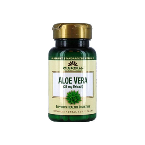 Windmill Natural Vitamins Aloe Vera 25 mg Herbal Supplement, 60 ea