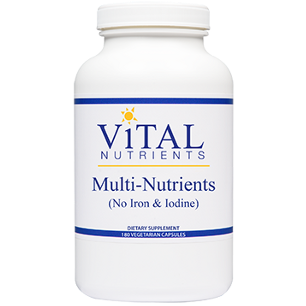 Vital Nutrients MultiNutrients No Iron/Iodine 180 vcaps