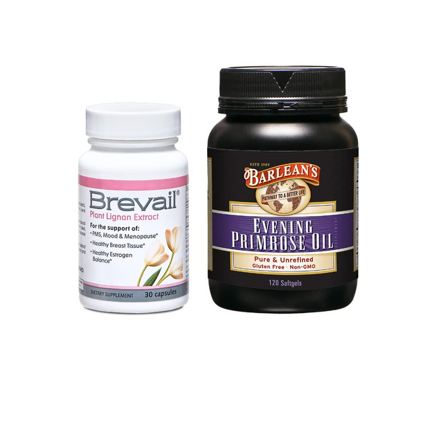 Barleans Brevail  Evening Primrose Womans Hormone Support Bundle