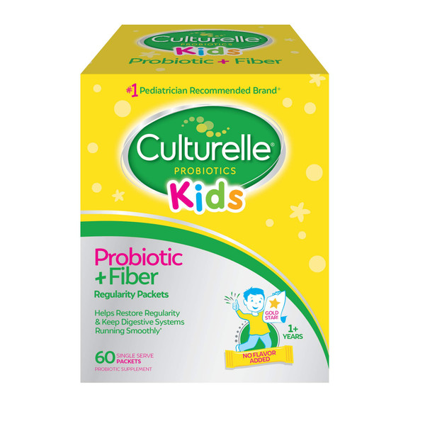 Culturelle Kids Regularity Probiotic  Fiber Helps Restore Regularity  Keeps Kids Digestive Systems Running Smoothly For Kids  Toddlers Ages 1 NonGMO 60 Packets