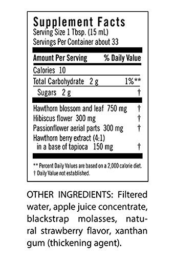 Flora  CardioEssence for Cardiovascular Health Relaxing Blend of Hawthorn Hibiscus  Passionflower Vegetarian Gluten Free Daily Tonic 17fl. oz. Glass Bottle
