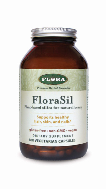FloraSil for Hair Skin and Nails 180 Capsules  Supports Vegan Collagen Keratin  Elastin Production  for Hair Growth Skin Care Nail  Bone Strength
