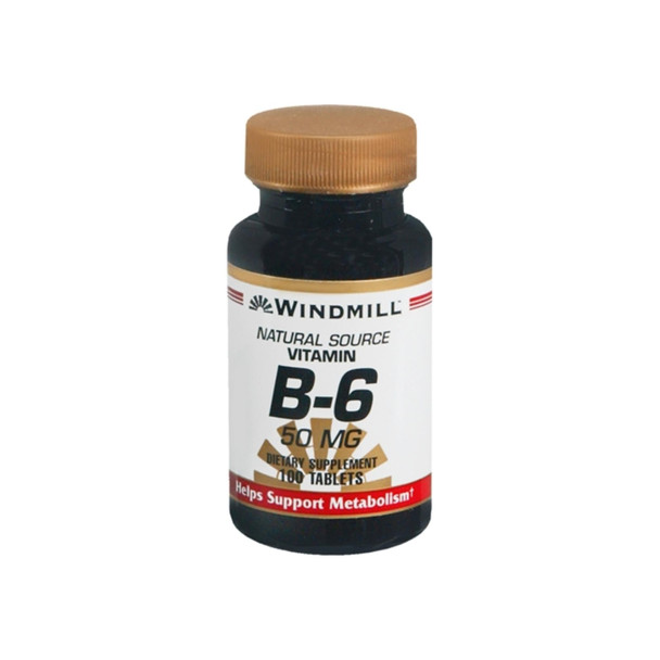 Windmill Vitamin B-6 50 mg Tablets 100 Tablets