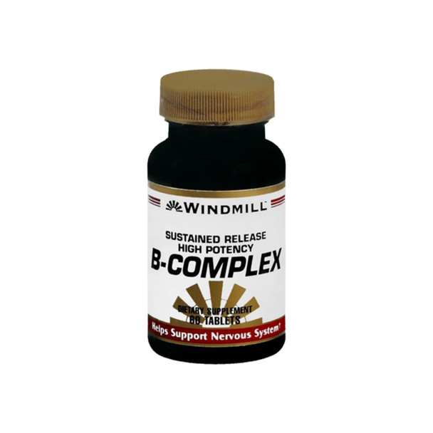 Windmill Vitamin B-Complex Tablets Sustained Release 60 Tablets