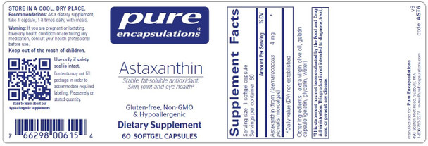 Pure Encapsulations Astaxanthin 60 gels