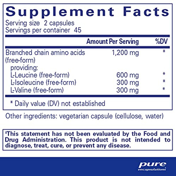 Pure Encapsulations BCAA 600 mg 90 vegcaps