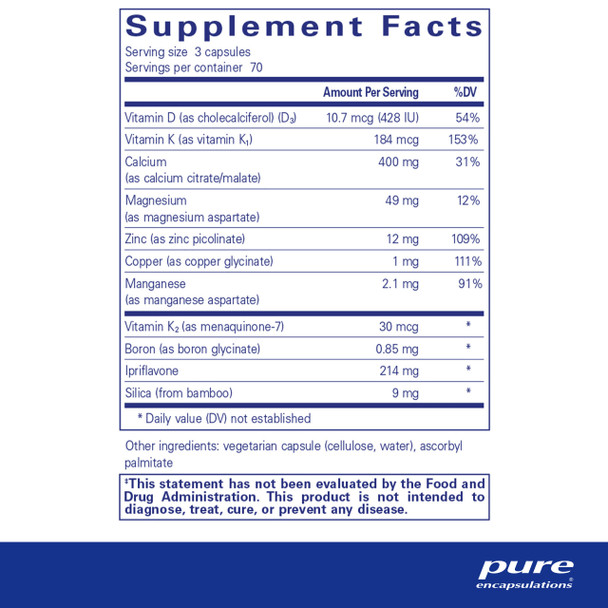 Pure Encapsulations Cal  With Ipriflavone 210 Vegcaps