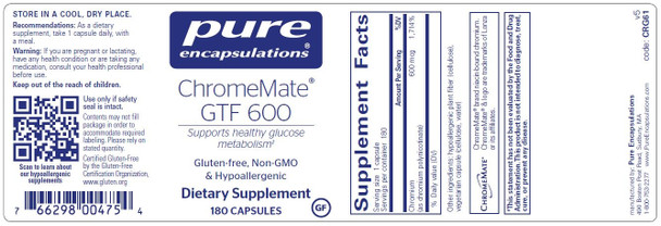 Pure Encapsulations ChromeMate GTF 600 180 vcaps