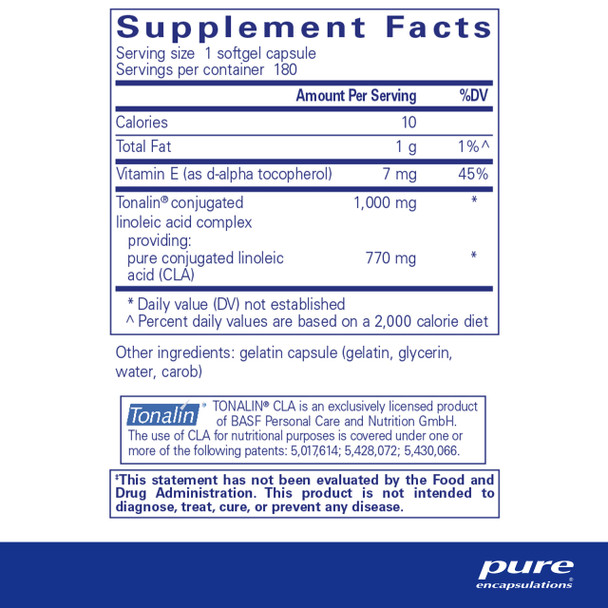 Pure Encapsulations CLA 1000 mg 180 gels