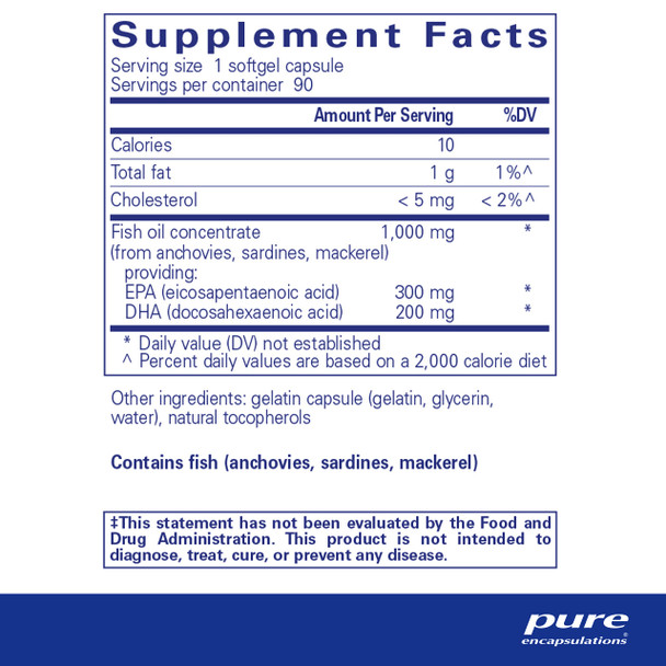 Pure Encapsulations EPA/DHA Essentials 1000 mg 90 gels