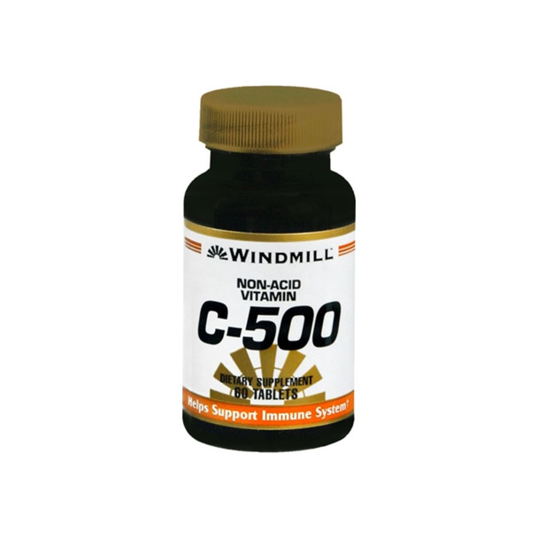 Windmill Vitamin C-500 Tablets Non-Acid 60 Tablets