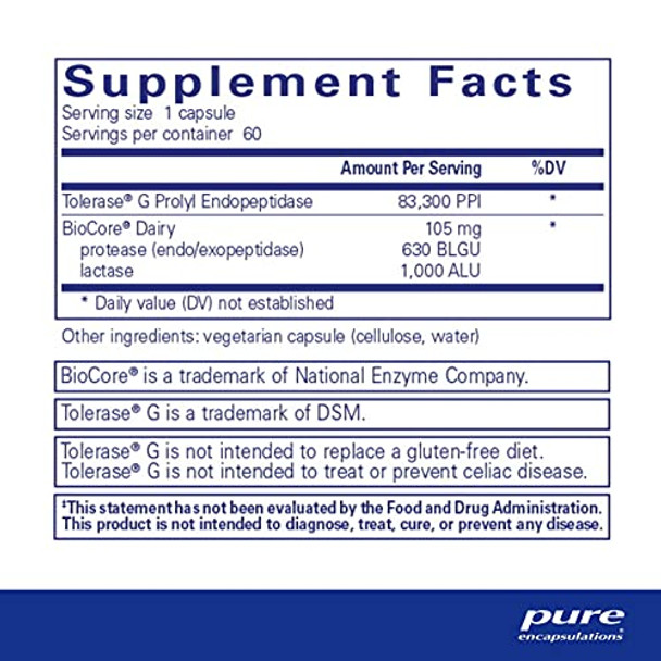 Pure Encapsulations Gluten/Dairy Digest 60 vcaps