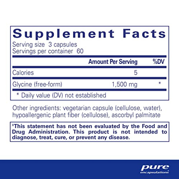 Pure Encapsulations Glycine 500 mg 180 vcaps