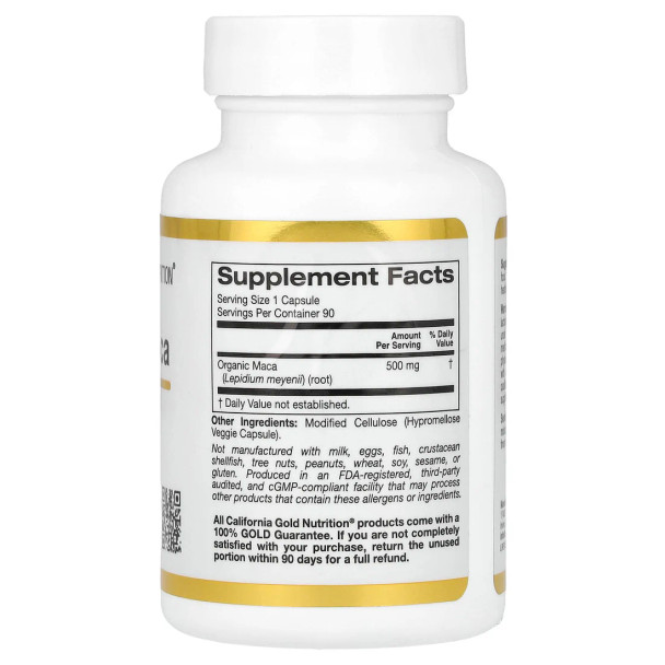 California Gold Nutrition Peruvian Maca, 500 mg, 90 Veggie Capsules