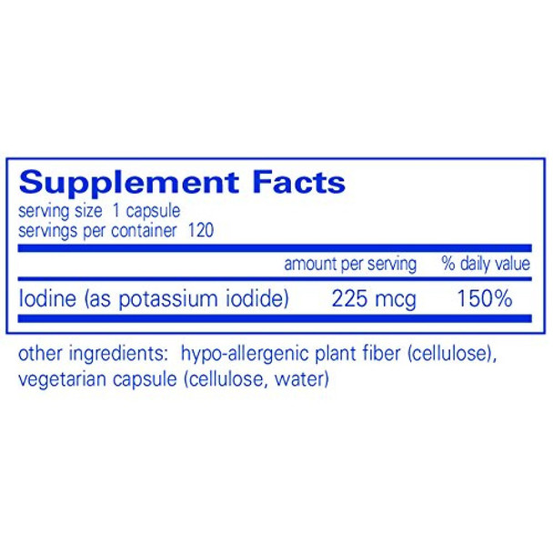 Pure Encapsulations Iodine potassium iodide 120 caps