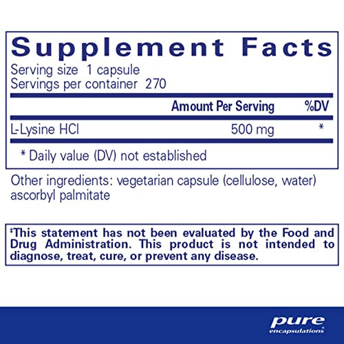 Pure Encapsulations lLysine 270 vcaps