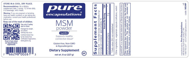 Pure Encapsulations MSM Powder 227 gms